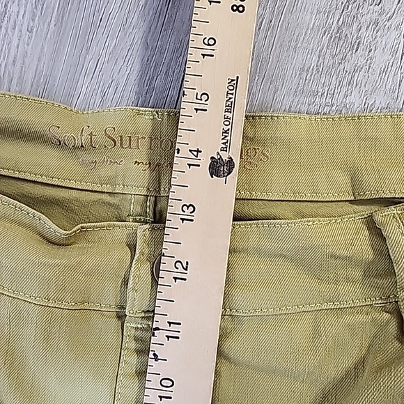 Soft Surroundings Pants Women Extra Large Olive Green Denim 5-pocket Casual - Picture 8 of 9